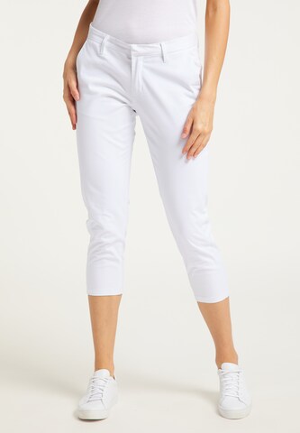 DreiMaster Maritim - Slimfit Pantalón en blanco: frente