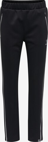 Hummel Regular Workout Pants in Black: front