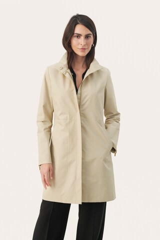 Manteau mi-saison 'Carvin' Part Two en beige : devant