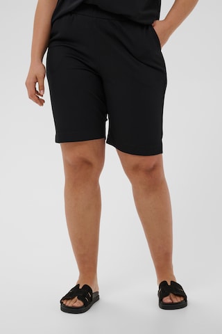 KAFFE CURVE - Loosefit Pantalón 'KCAnnia' en negro: frente