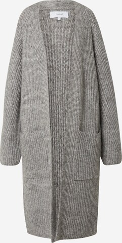 NÜMPH Knit Cardigan 'ZINDI' in Grey: front
