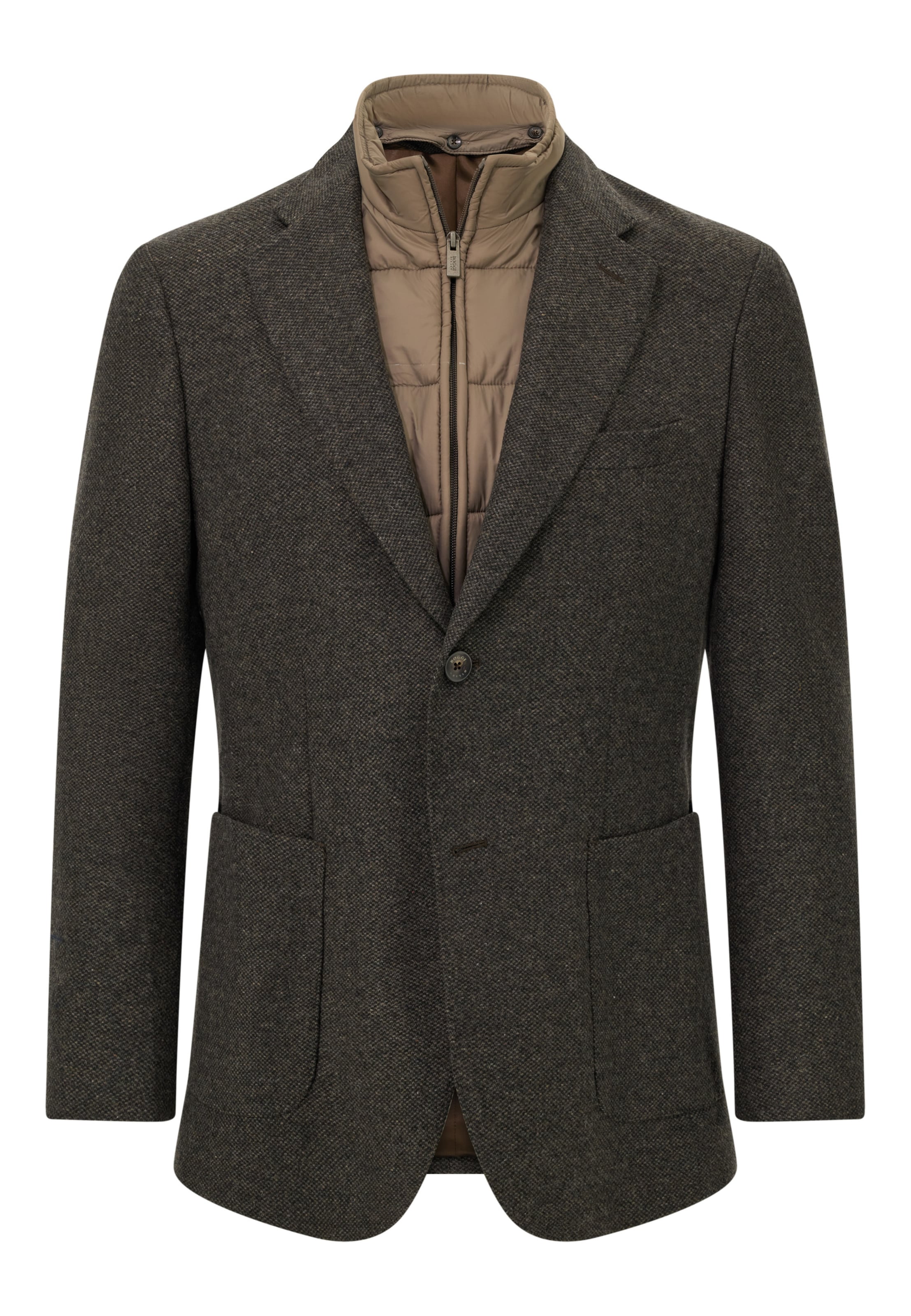 Boggi Milano Slim Fit Sakko in Braun: Vorderseite