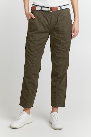 Fransa Regular Chino Pants 'SADIE' in Green: front