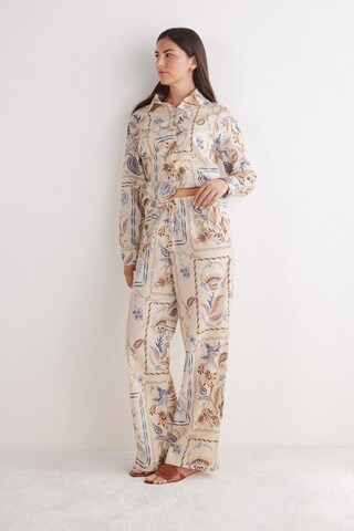 INTIMISSIMI Pajama Pants 'ITALIAN RIVIERA' in Beige