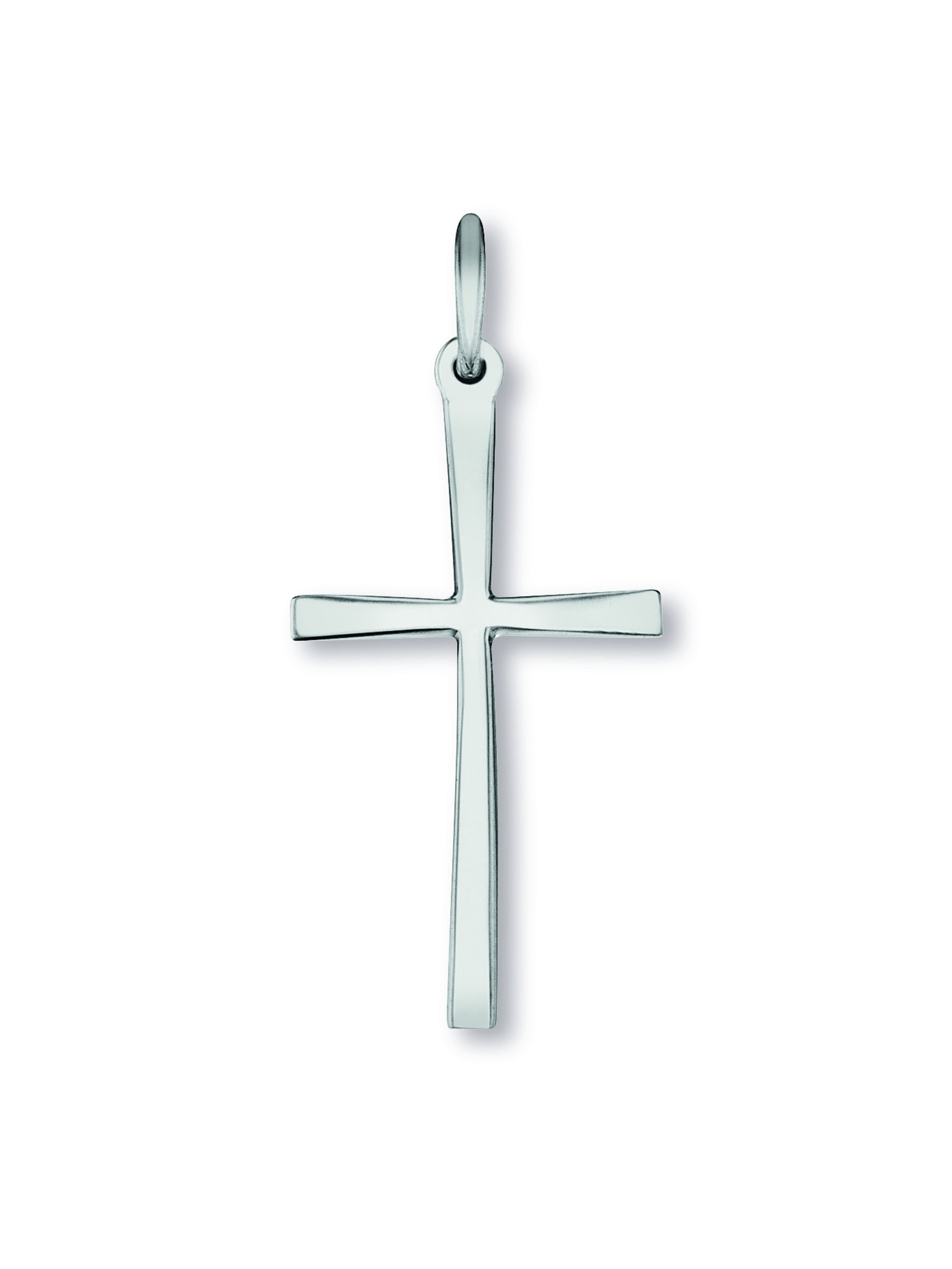 ONE ELEMENT Anhänger 'Kreuz' in Silber: Vorderseite