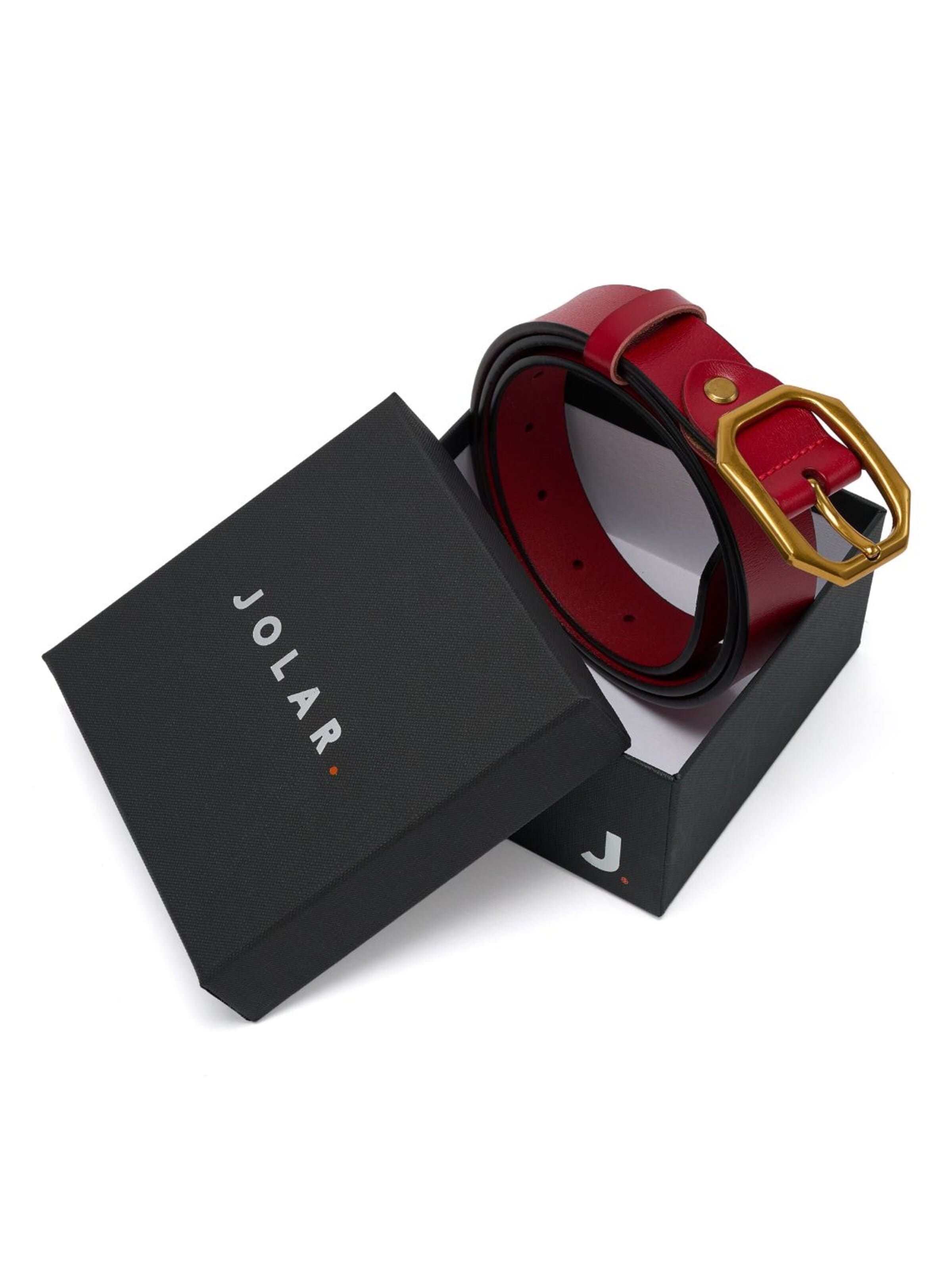 jolar Belt 'ELEGENT GOLD' in Red