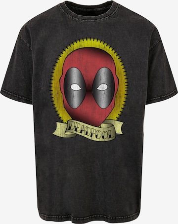 ABSOLUTE CULT Shirt 'Deadpool - Tattoo' in Zwart: voorkant