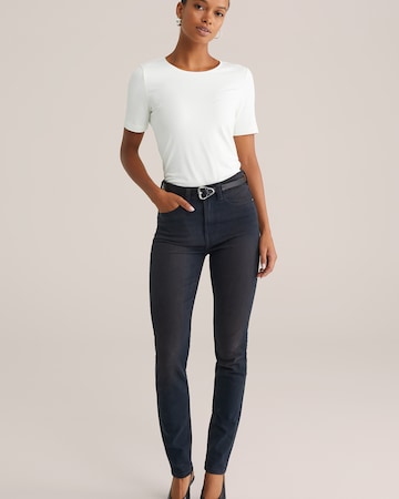 WE Fashion Skinny Farkut 'The Charmer' värissä musta