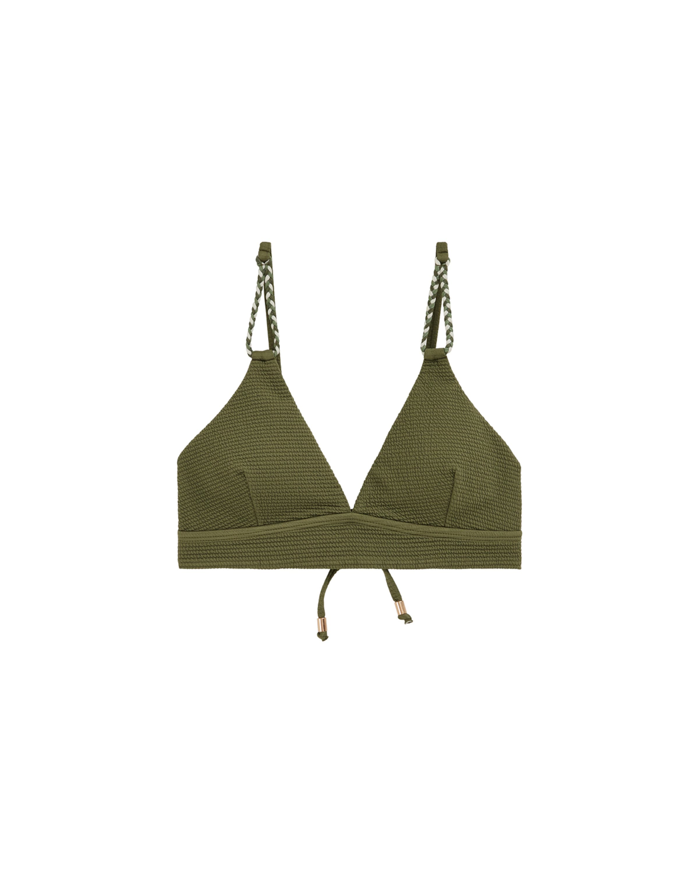 olíva / nád / fehér WE Fashion Bikini felső, Termék nézet