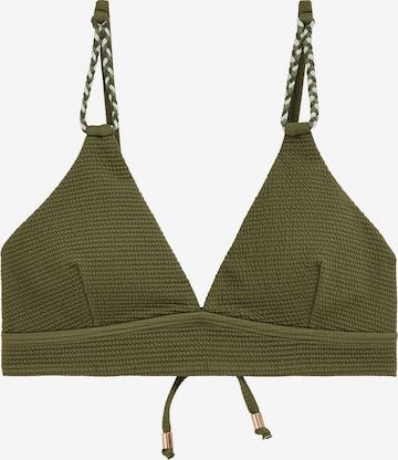 WE Fashion Kolmio Bikinitoppi värissä vihreä: etupuoli