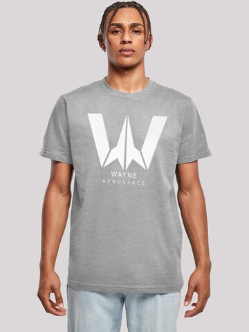 Maglietta 'DC Comics Justice League Movie Wayne Aerospace' di F4NT4STIC in grigio: frontale