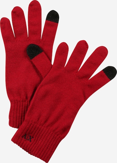 ARMANI EXCHANGE Ръкавици с пръсти в червено / черно, Преглед на продукта