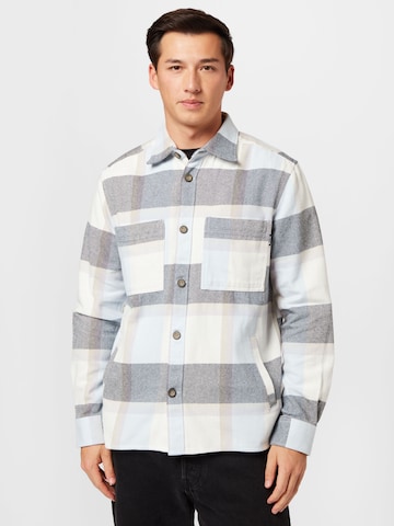 Only & Sons Comfort fit Button Up Shirt 'Quin' in White: front