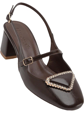 Limoya Slingpumps 'Rosita' in Bruin: voorkant