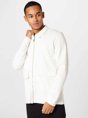 BURTON MENSWEAR LONDON Bluza rozpinana w kolorze biały: przód