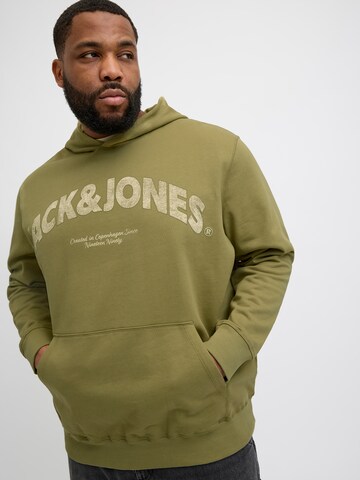 Felpa 'JORAlmeria' di Jack & Jones Plus in verde