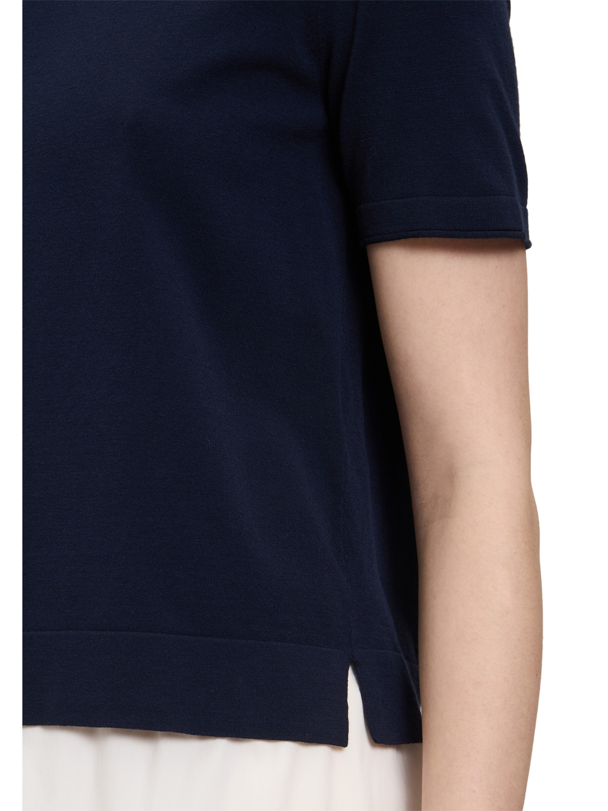 Vera Mont Feinstrickpullover mit Rundhalsausschnitt in Blau