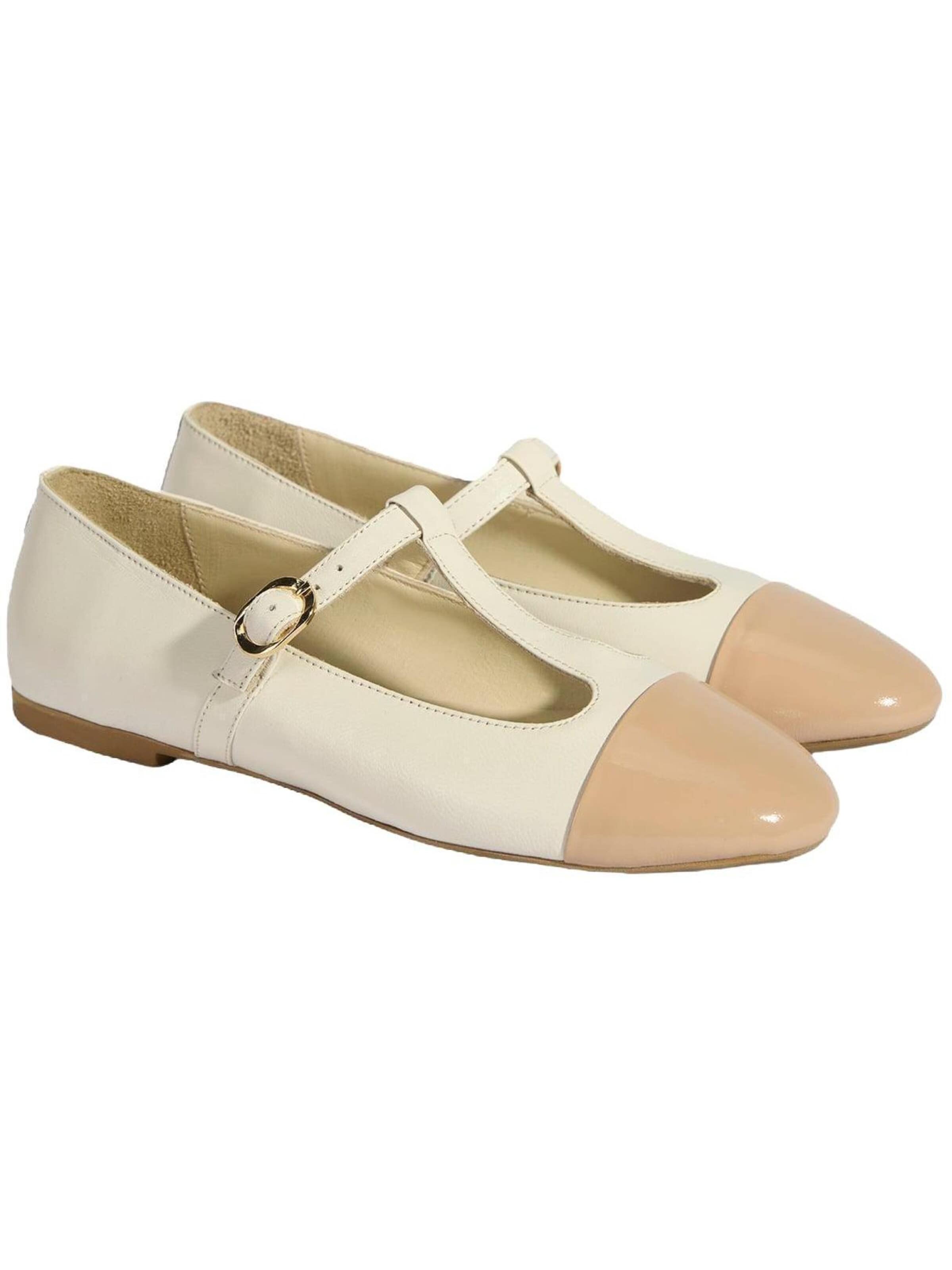 Desa Ballet Flats 'Ballettschuhe' in White: front