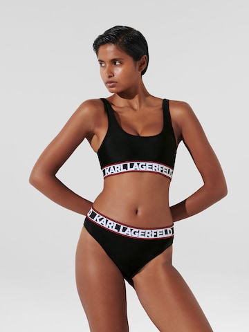 Karl Lagerfeld Bustier Góra bikini w kolorze czarny