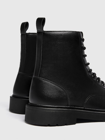 Pull&Bear Boots med snörning i svart