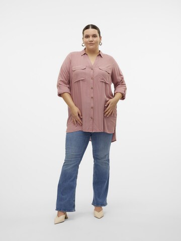 Vero Moda Curve Bluse 'BUMPY ' i pink
