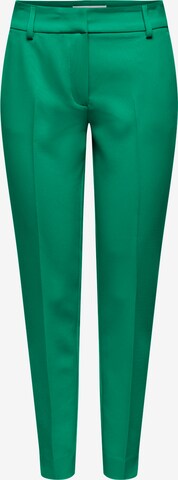 ONLY Slimfit Spodnie w kant 'Veronica' w kolorze zielony: przód