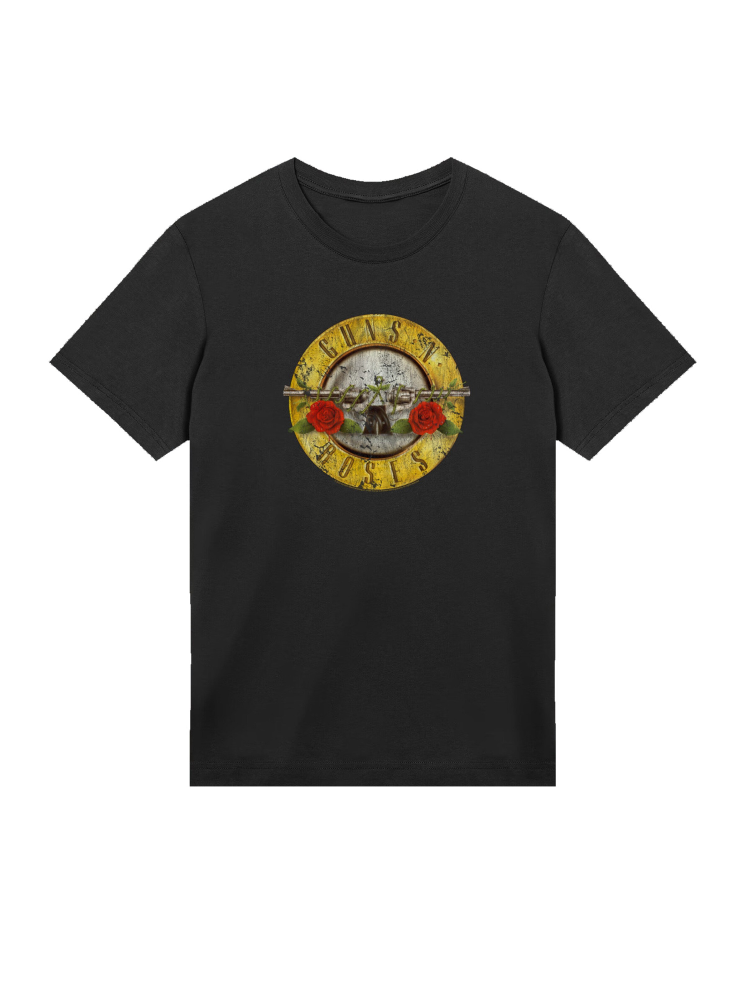 F4NT4STIC Shirt 'Guns 'n' Roses Vintage Bullet Logo' in Black: front