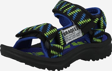 Braqeez Sandal 'Sky Sports' i svart: framsida