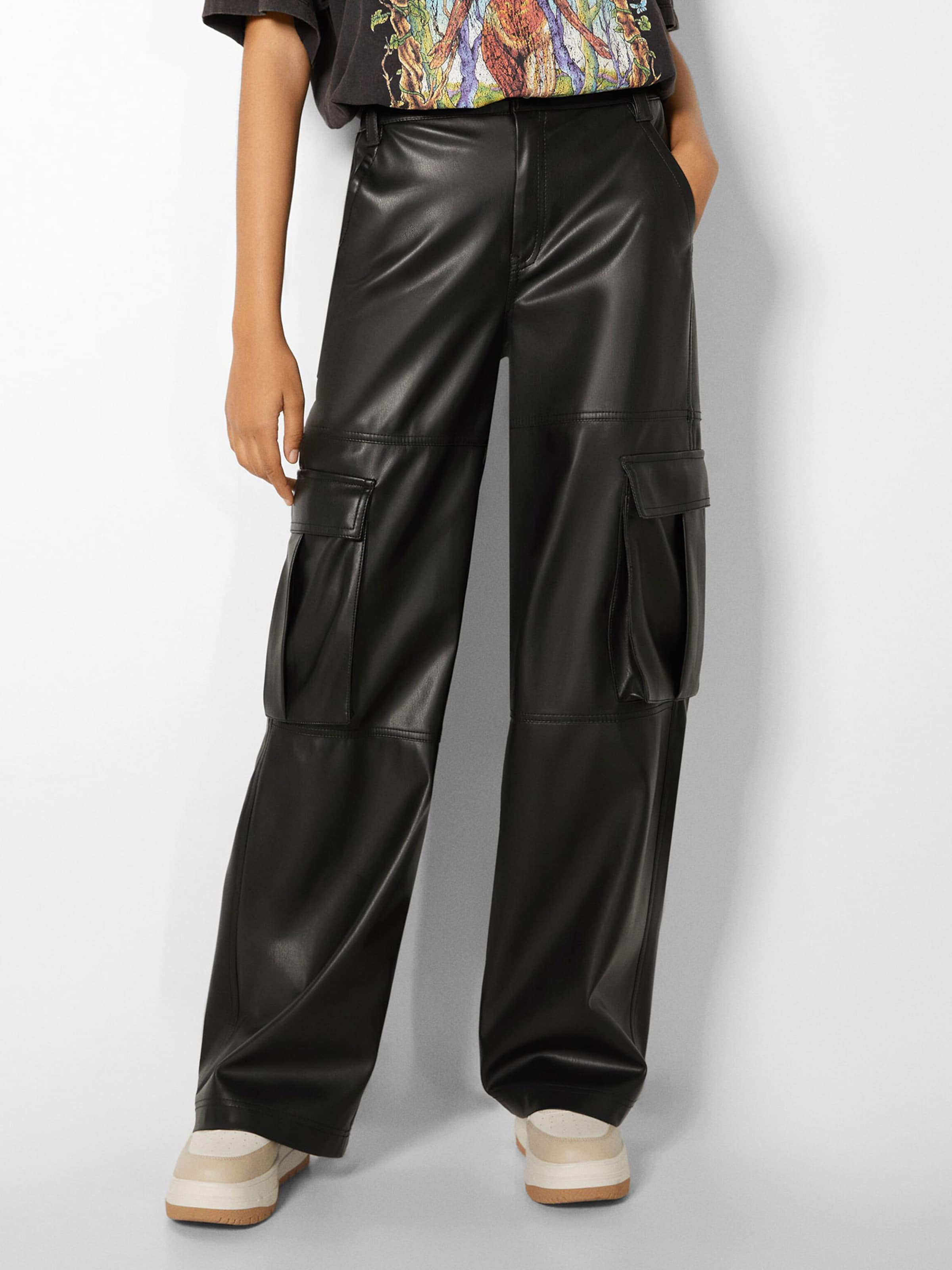 Discount Bershka Pantaloni Neri Con Catena Bershka Bershka