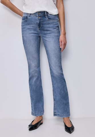 STREET ONE Boot cut Jeans 'Blair' in Blue: front