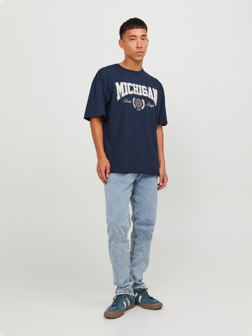 T-Shirt 'BRADLEY MITCH' JACK & JONES en bleu