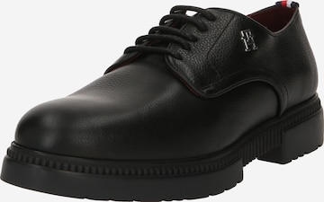 Chaussure à lacets TOMMY HILFIGER en noir : devant