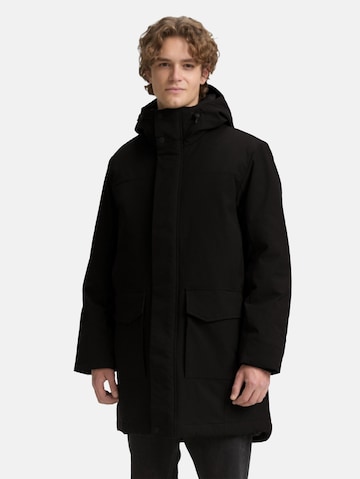 TOM TAILOR DENIM Vinterparkas i svart: framsida
