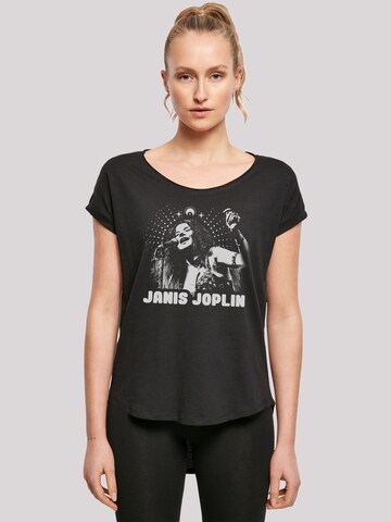 F4NT4STIC Shirt 'Janis Joplin' in Black: front