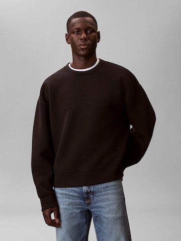 Calvin Klein Sweatshirt in Zwart: voorkant