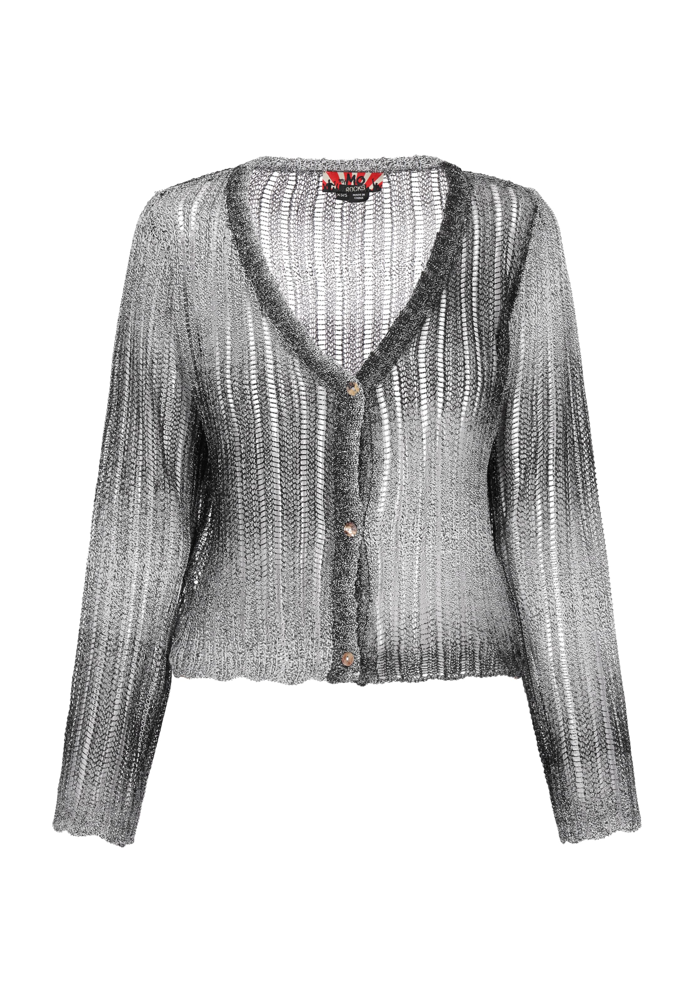 myMo ROCKS Pletena jopa | srebrno-siva / črna barva, Prikaz izdelka
