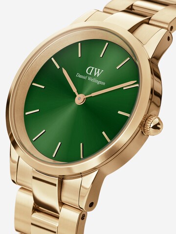 Daniel Wellington Analog Watch 'Iconic Link Emerald G Green' in Gold