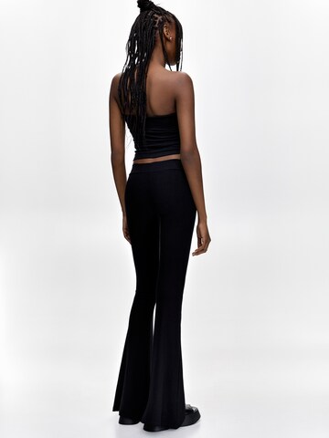 Pull&Bear Flared Trousers in Black