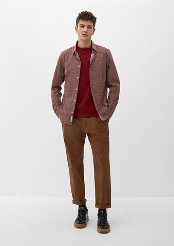 s.Oliver Slim fit Overhemd in Bruin