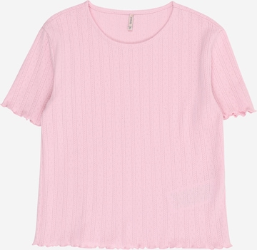 T-Shirt ONLY GIRLS en rose : devant