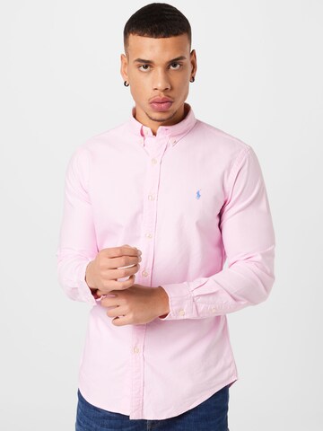 Coupe slim Chemise Polo Ralph Lauren en rose : devant