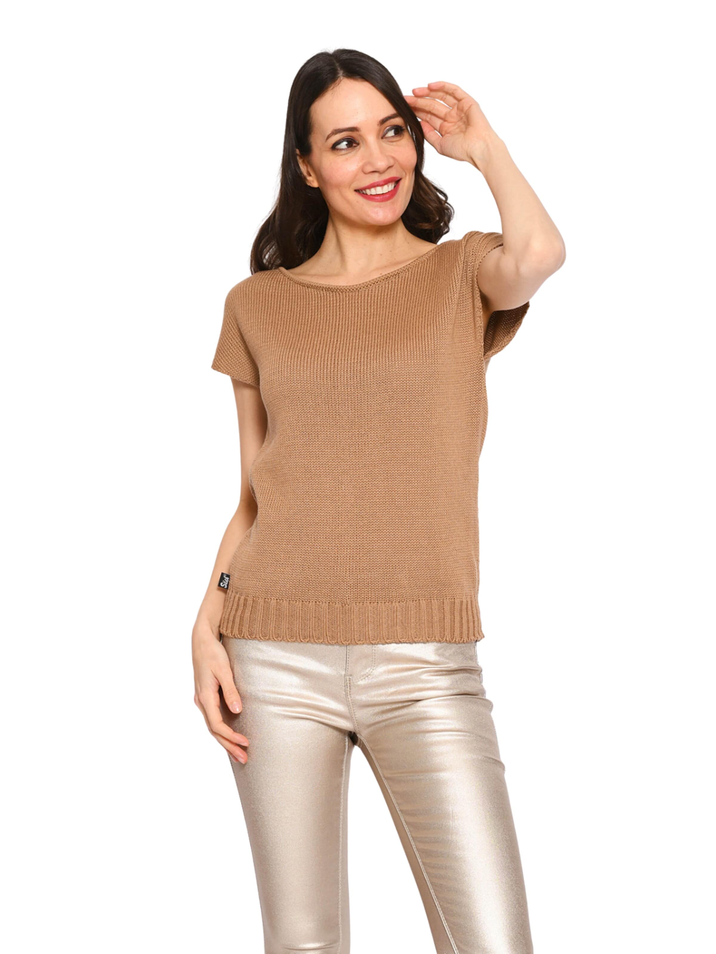 Süel knitwear Gebreide top 'Carlos' in Bruin