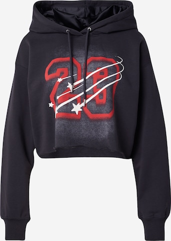 Bluză de molton de la Jordan pe negru: față