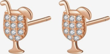 Hey Happiness - Pendientes 'Cheers Charm' en oro: frente