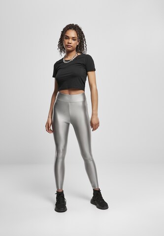 Urban Classics Skinny Leggings in Silver