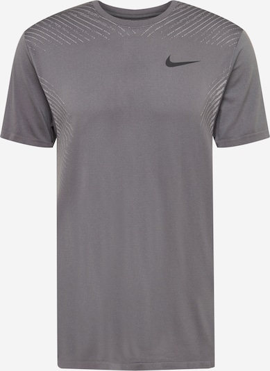NIKE Tehnička sportska majica u siva / crna / bijela, Pregled proizvoda