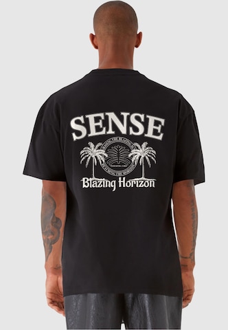 9N1M SENSE Shirt 'Blazing Horizon Palm' in Black: front