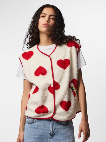 PIECES Vest i beige: forside