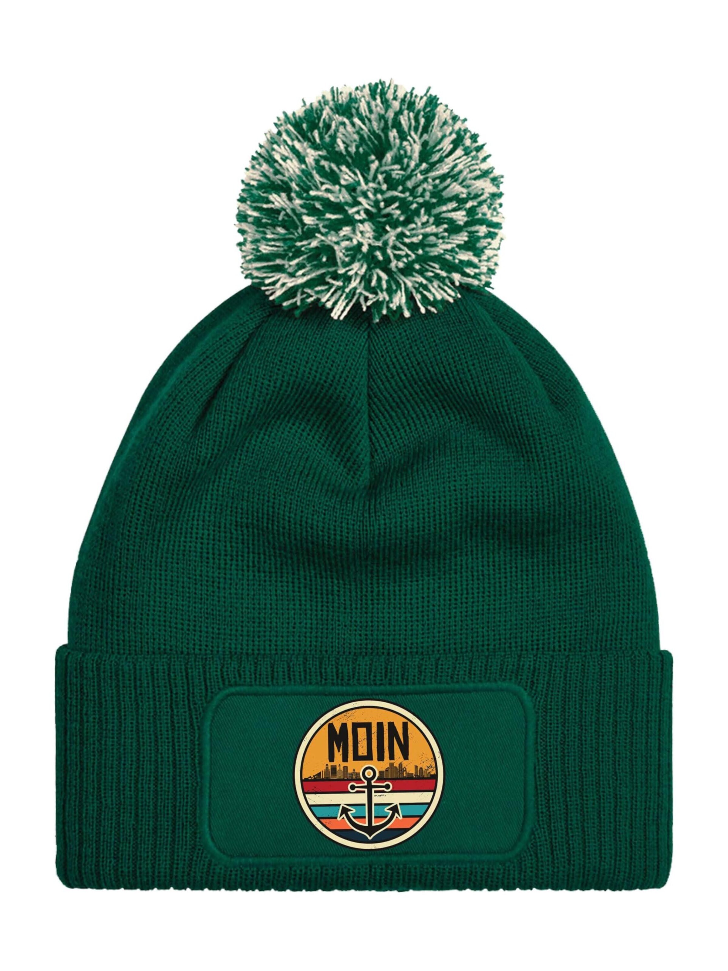 Youth Designz Beanie 'Moin Anker' in Green: front