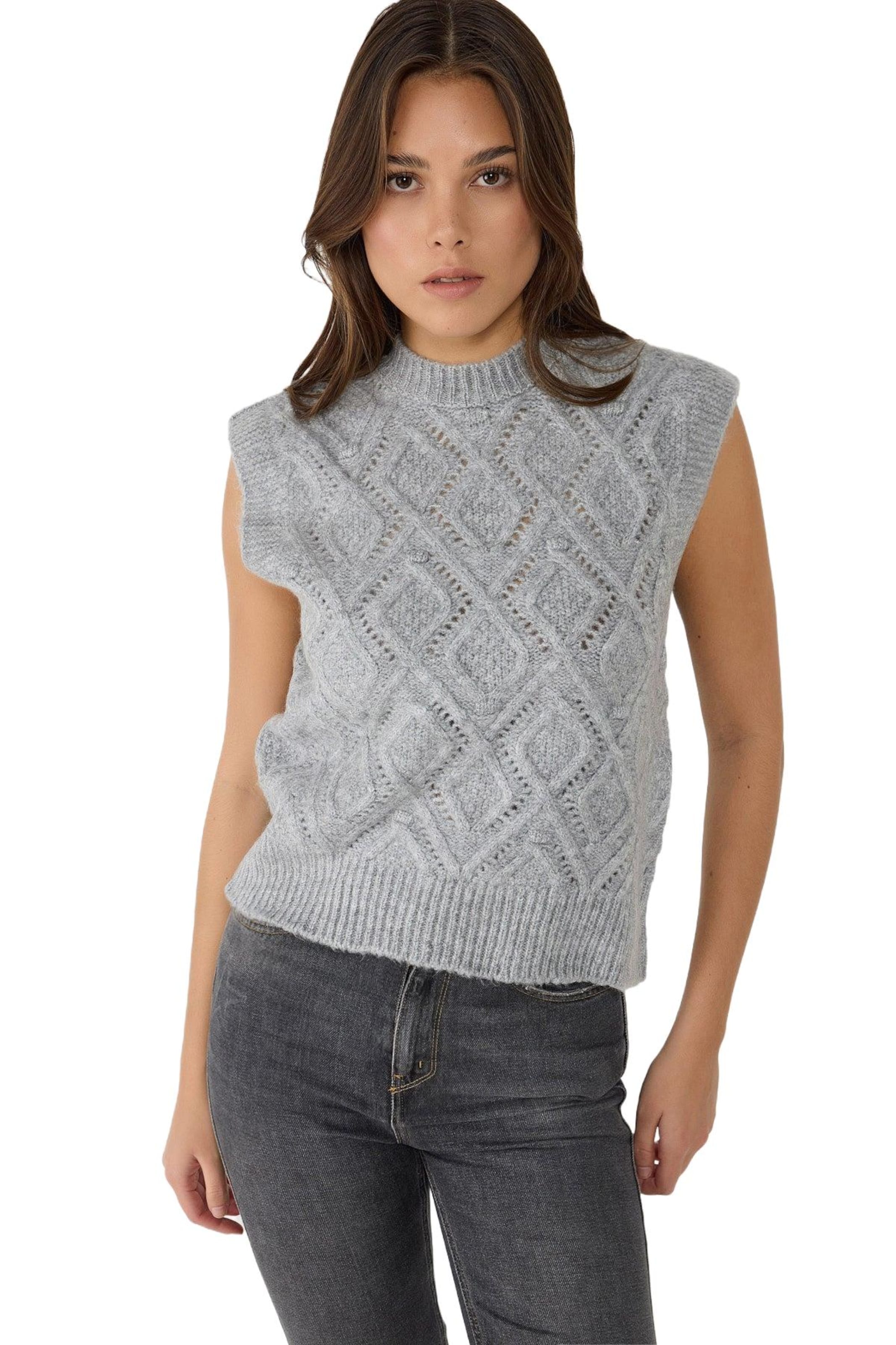 No Matter What Pullover in Grau: Vorderseite